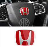 Honda Universal Steering Wheel Monogram Premium Red Texture Interior Accessory